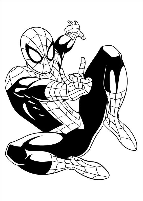 Plansa de colorat cu Spiderman 60 57